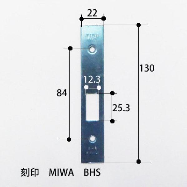 錠フロント-MIWA 　　BHSフロント　　　　　F879 ステン色