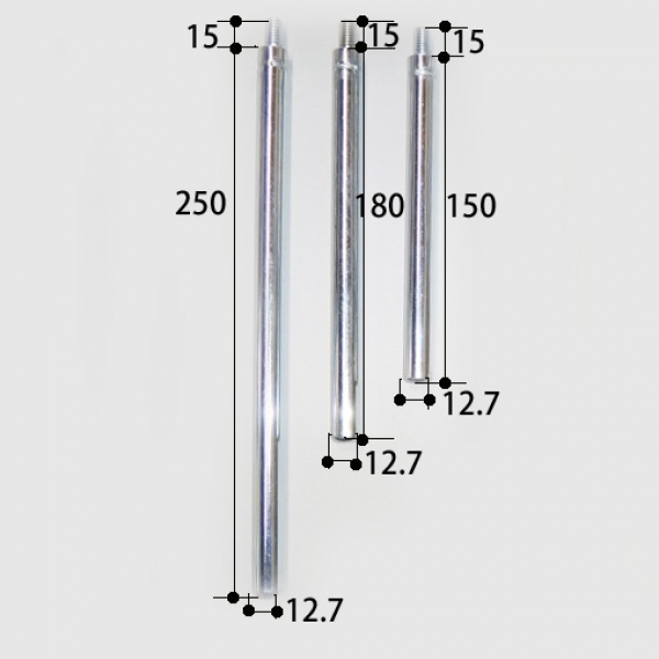【インチネジ用】NAKANISHIフランス落棒 087-162-PIP　150・180・250mm