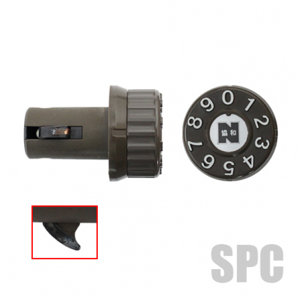 068-02　ポスト錠　　　新協和　ヨコダイヤル錠