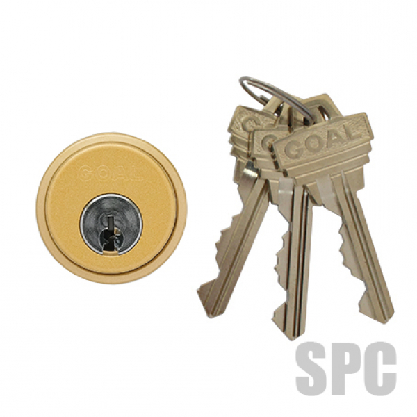 500-1096GD　GOAL・LX　6本ピンシリンダー　　　　コーティングゴールド色